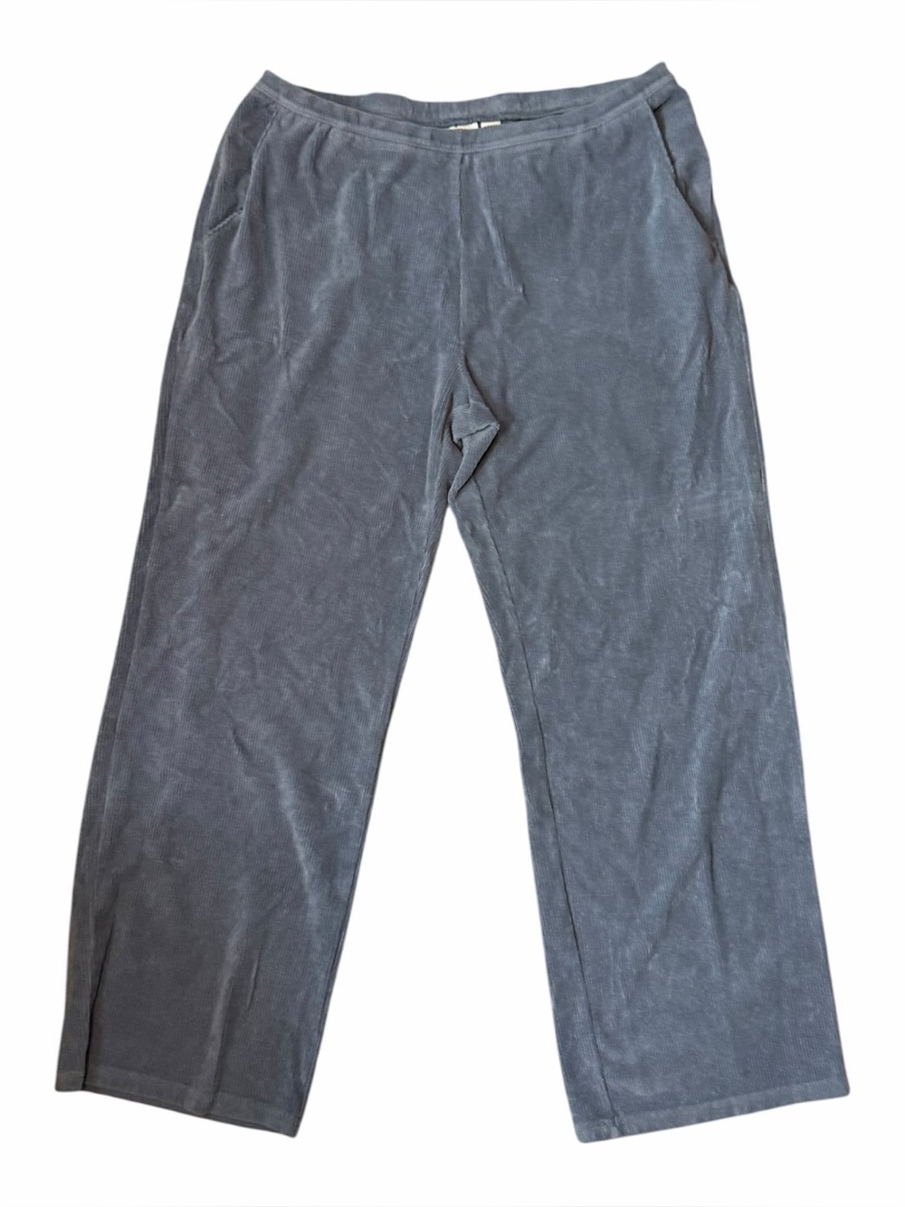 LL Bean Pants Womens Size XL Gray Perfect Knit Corduroy High Rise Casual